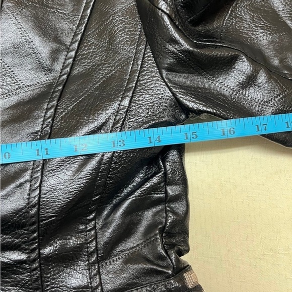 NWT SX Honey Pot XXS black faux leather spiked motorcycle jacket - Picture 6 of 11